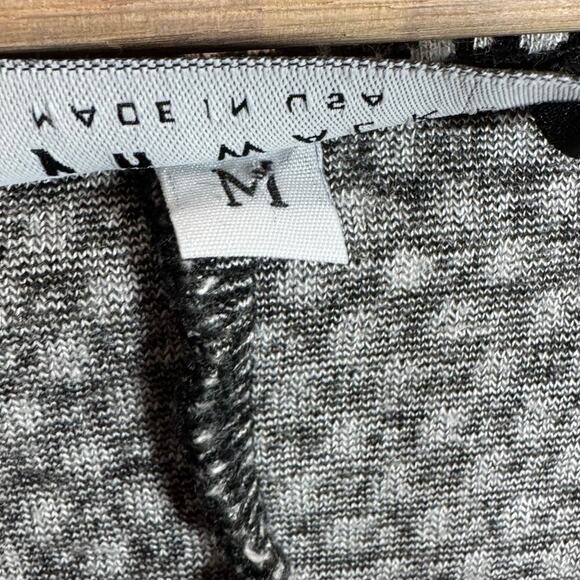 Bryn Walker Black White Polka Dot Asymmetrical Hem Scoop Neck Tunic Top M - Picture 5 of 10